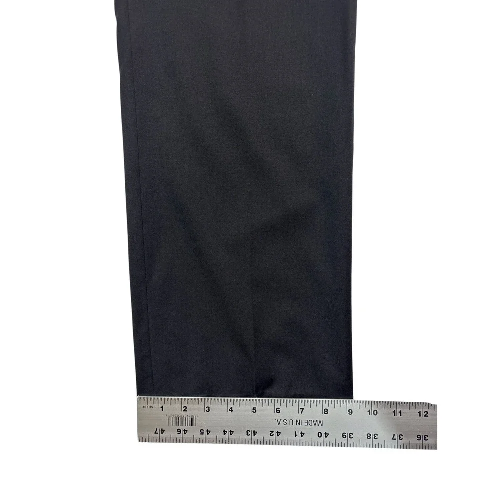 Stafford 50L 44x32 Black 3pc Pant Suit Wool All Season Flat Front Classic Fit